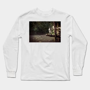 Magic lantern on wooden bridge by the lake Long Sleeve T-Shirt